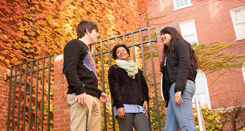 students on campus